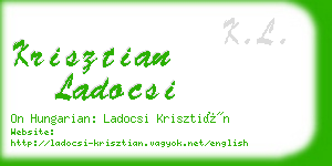 krisztian ladocsi business card